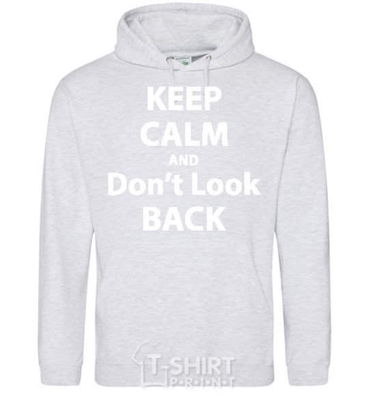 Men`s hoodie KEEP CALM AND DON'T LOOK sport-grey фото