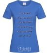 Women's T-shirt LET'S GO! royal-blue фото