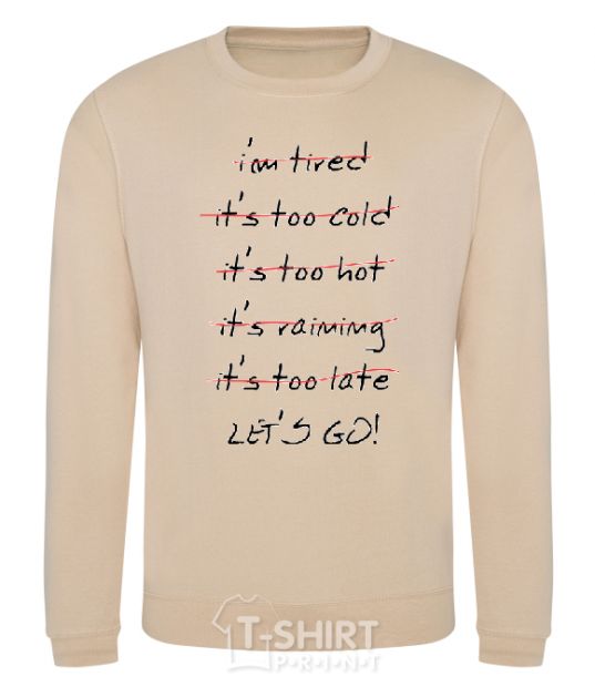 Sweatshirt LET'S GO! sand фото