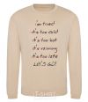 Sweatshirt LET'S GO! sand фото