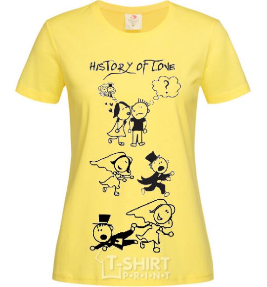 Women's T-shirt HSTORY OF LOVE_2 cornsilk фото