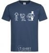 Men's T-Shirt LOVE AND MARRY ME navy-blue фото