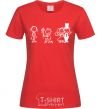 Women's T-shirt LOVE AND MARRY ME red фото