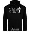 Men`s hoodie LOVE AND MARRY ME black фото