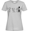 Women's T-shirt LOVE AND MARRY ME grey фото