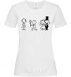 Women's T-shirt LOVE AND MARRY ME White фото