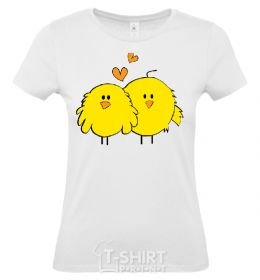 Women's T-shirt CHIKEN White фото