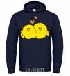 Men`s hoodie CHIKEN navy-blue фото