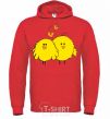 Men`s hoodie CHIKEN bright-red фото