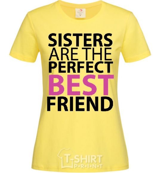 Женская футболка SISTERS... Лимонный фото