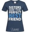 Женская футболка SISTERS... Темно-синий фото