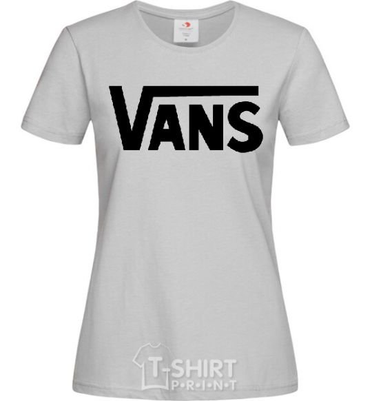 Women's T-shirt VANS grey фото