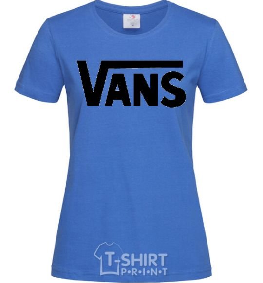 Women's T-shirt VANS royal-blue фото