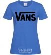 Women's T-shirt VANS royal-blue фото