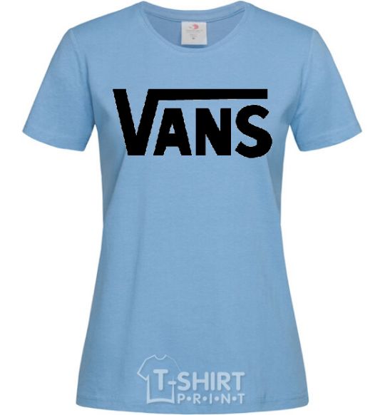 Women's T-shirt VANS sky-blue фото