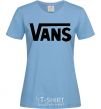 Women's T-shirt VANS sky-blue фото