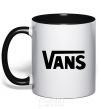 Mug with a colored handle VANS black фото