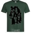 Men's T-Shirt KISS band bottle-green фото