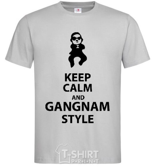 Men's T-Shirt GANGNAM STYLE grey фото