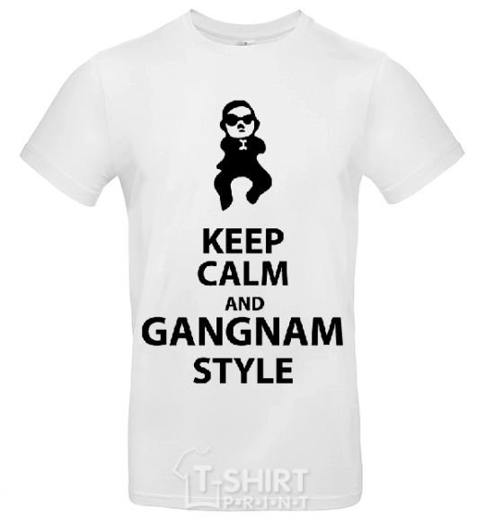 Мужская футболка GANGNAM STYLE Белый фото