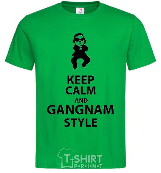 Мужская футболка GANGNAM STYLE Зеленый фото