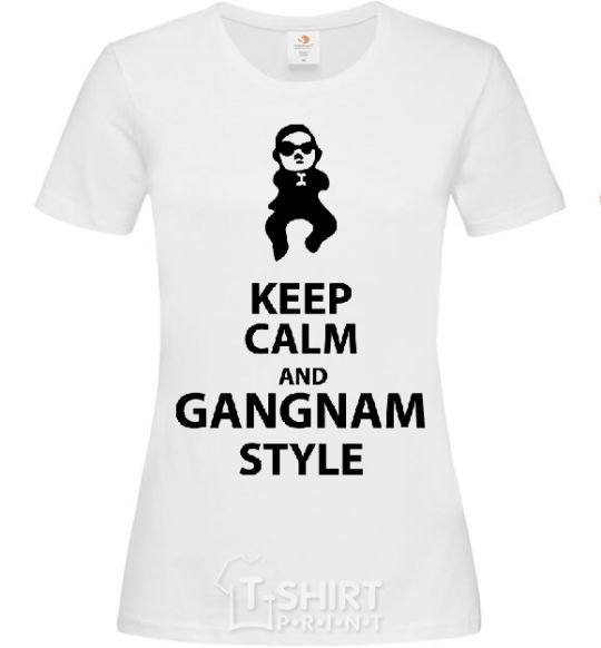 Women's T-shirt GANGNAM STYLE White фото