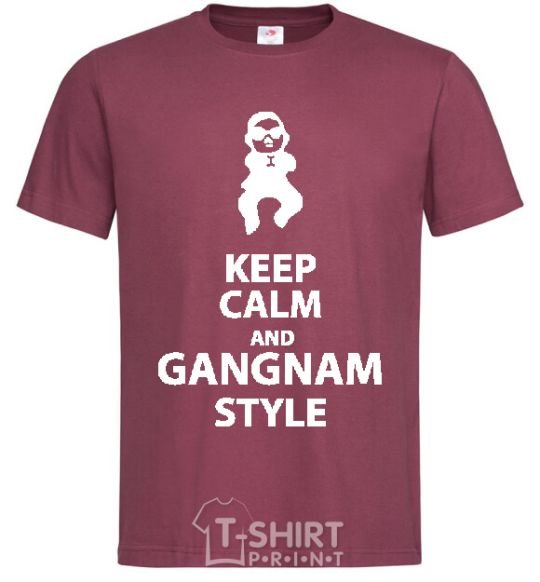 Men's T-Shirt GANGNAM STYLE burgundy фото