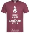 Men's T-Shirt GANGNAM STYLE burgundy фото