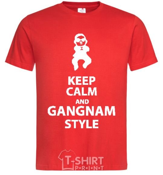 Men's T-Shirt GANGNAM STYLE red фото