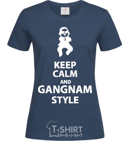 Women's T-shirt GANGNAM STYLE navy-blue фото