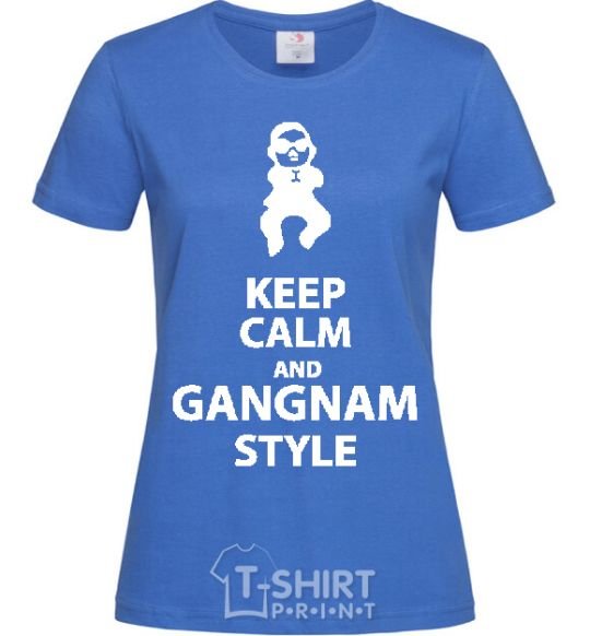 Women's T-shirt GANGNAM STYLE royal-blue фото