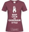 Women's T-shirt GANGNAM STYLE burgundy фото