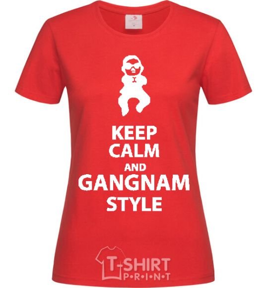 Women's T-shirt GANGNAM STYLE red фото