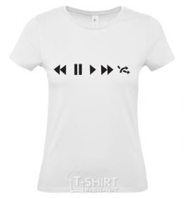 Women's T-shirt A white bird black фото