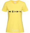 Women's T-shirt PLAY cornsilk фото