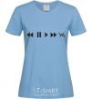 Women's T-shirt PLAY sky-blue фото