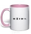 Mug with a colored handle PLAY light-pink фото