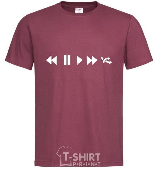 Men's T-Shirt PLAY burgundy фото