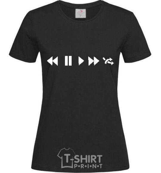 Women's T-shirt PLAY black фото