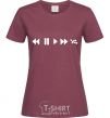Women's T-shirt PLAY burgundy фото