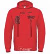 Men`s hoodie HIPPIE/PUNK bright-red фото