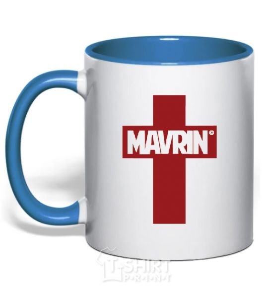 Mug with a colored handle MAVRIN royal-blue фото