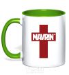 Mug with a colored handle MAVRIN kelly-green фото