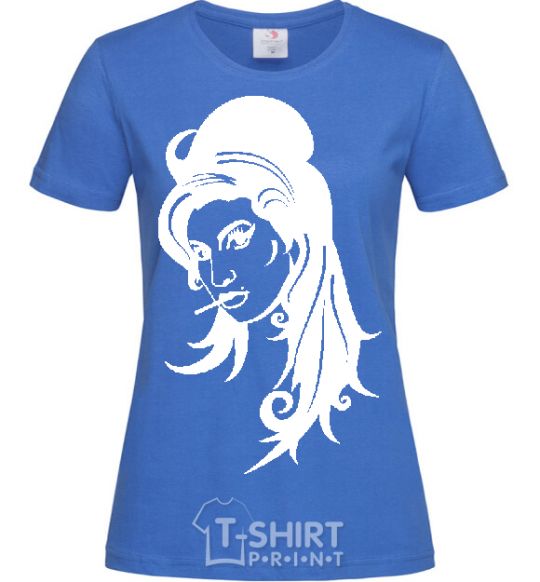 Женская футболка AMY WINEHOUSE Ярко-синий фото