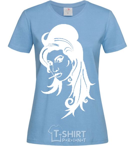 Женская футболка AMY WINEHOUSE Голубой фото