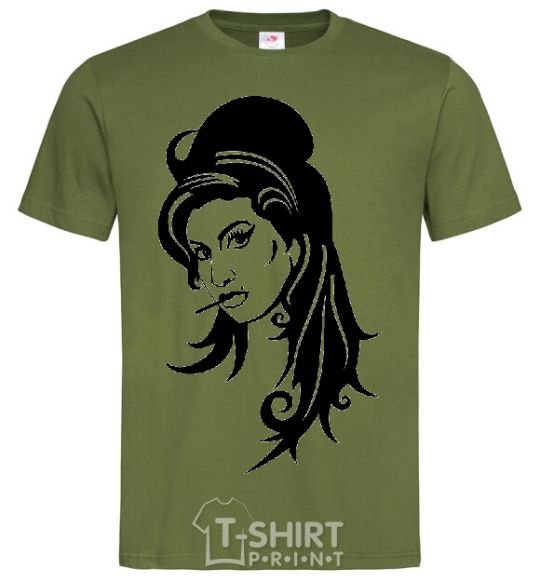 Men's T-Shirt AMY WINEHOUSE millennial-khaki фото