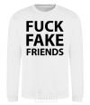 Sweatshirt FUCK FAKE FRIENDS White фото