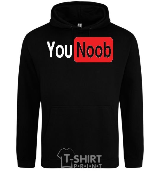 Men`s hoodie YOU NOOB black фото