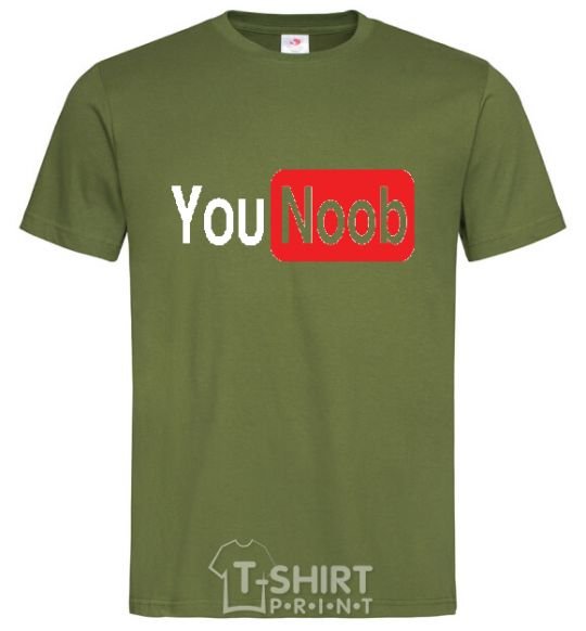 Men's T-Shirt YOU NOOB millennial-khaki фото