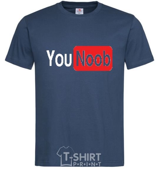 Men's T-Shirt YOU NOOB navy-blue фото